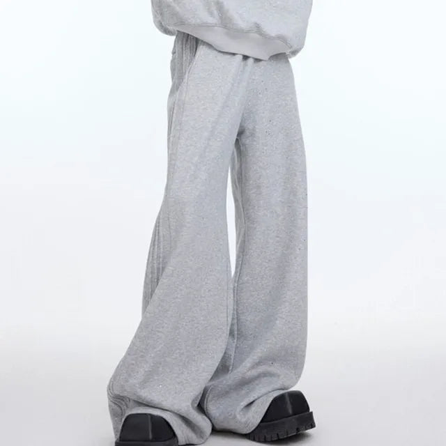 Letter Printed Hoodie Wide Leg Pants Set