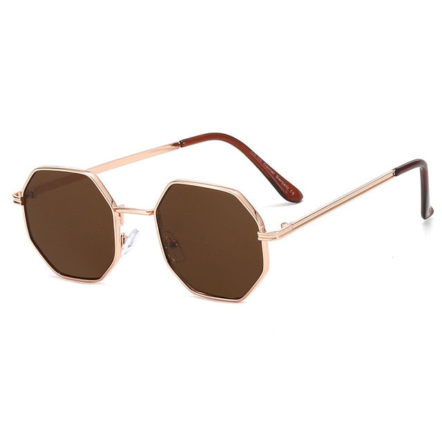 Resin Lenses Polygon Aviator Sunglasses